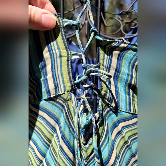 Angie sea color STUNNING spaghetti strapped corset tie dress szL - Picture 5 of 7